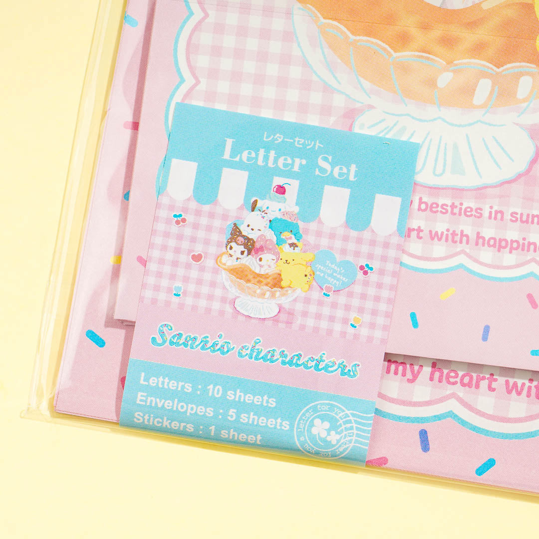 Sanrio Characters Parfait Letter Set