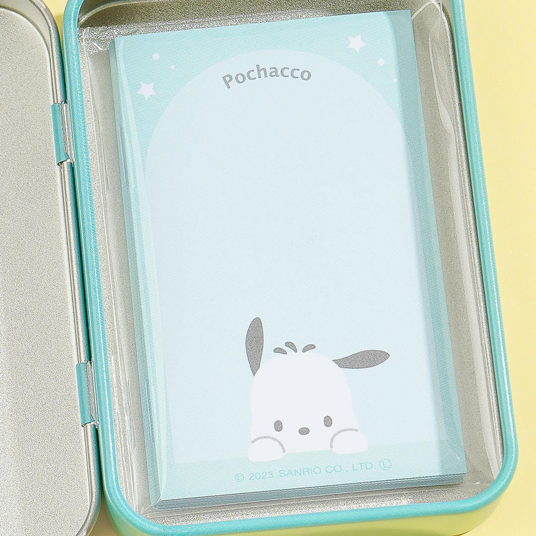 Pochacco Cloudy Memo Pad With Tin Case