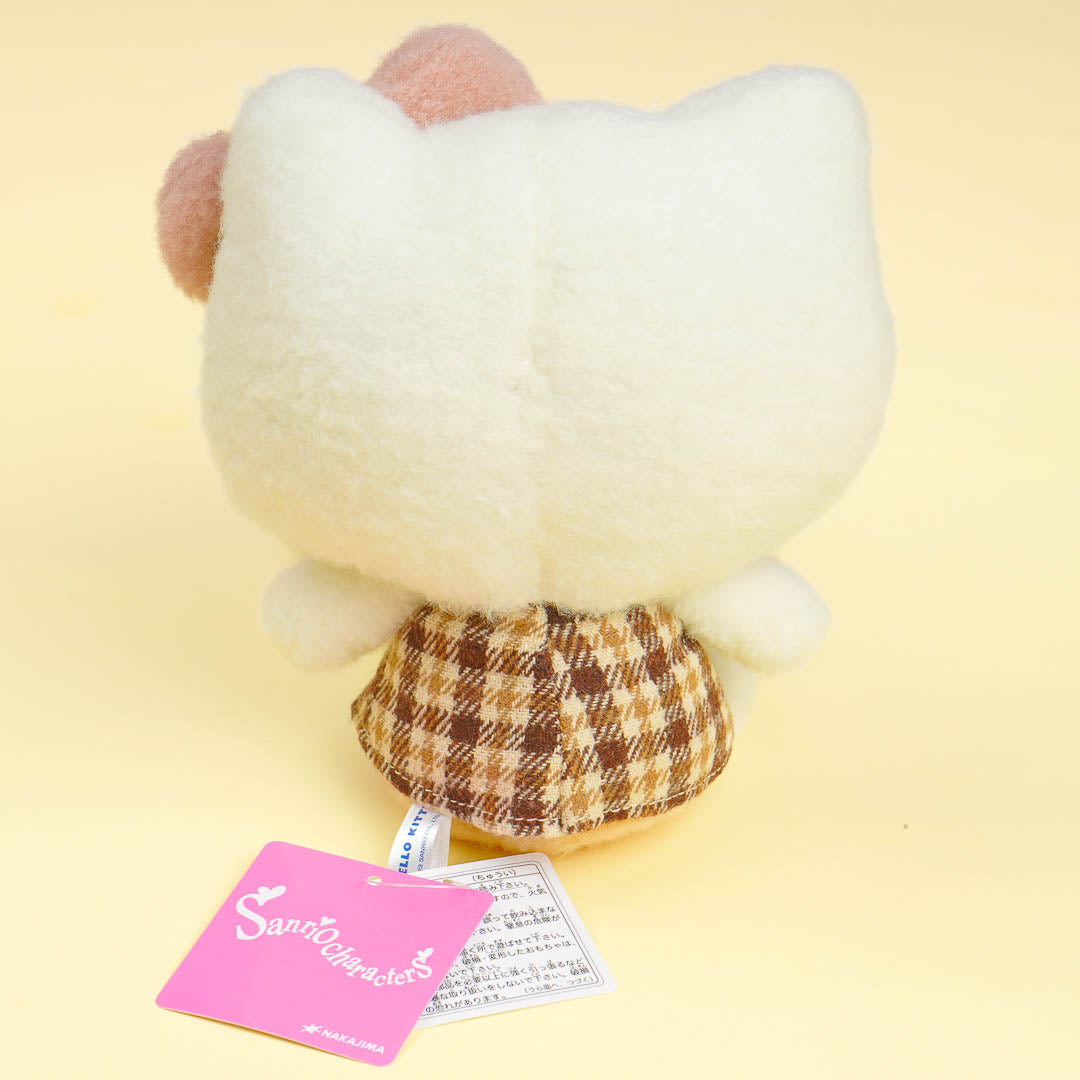Hello Kitty Howa Mocha Check Plushie - Medium