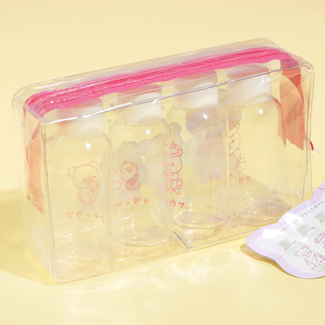 Rilakkuma Bath Time Travel Bottle Pouch Set