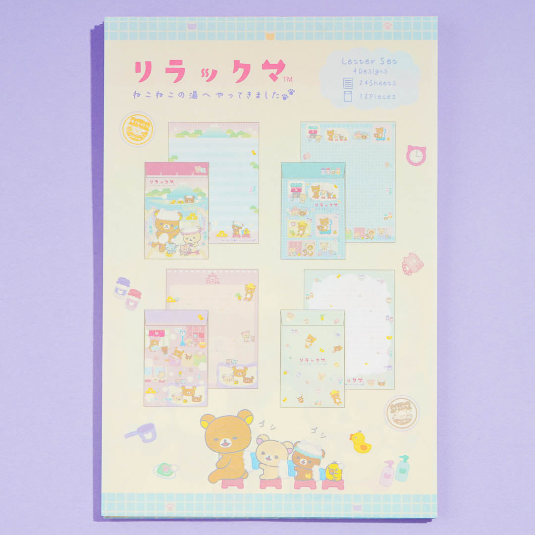 Rilakkuma Cat Bathhouse Letter Set