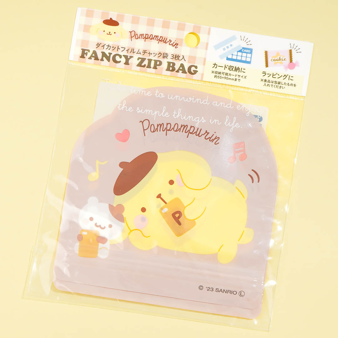 Pompompurin Chill Time Zip Bag Set - 3 pcs