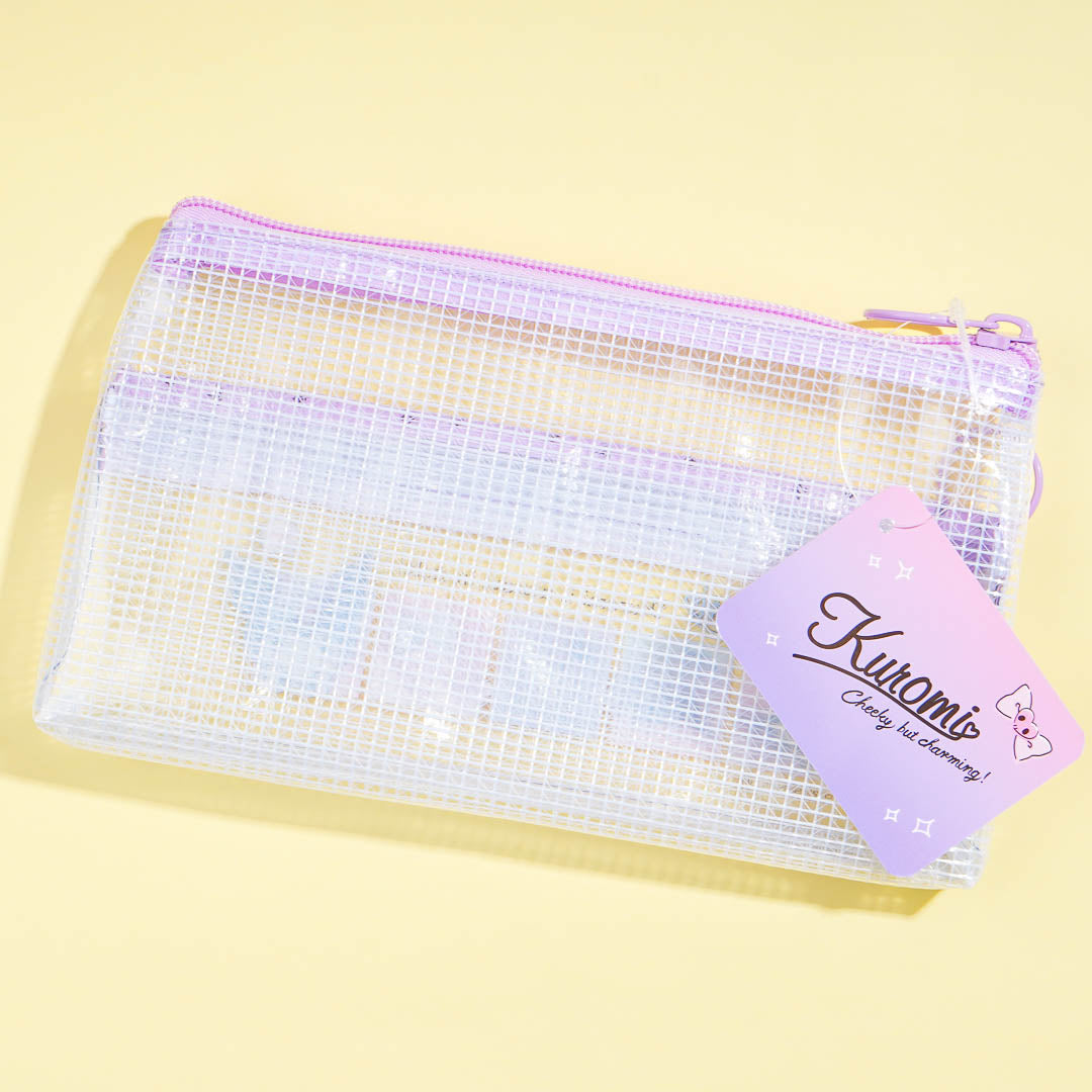 Kuromi Bows Double Zipper Pouch