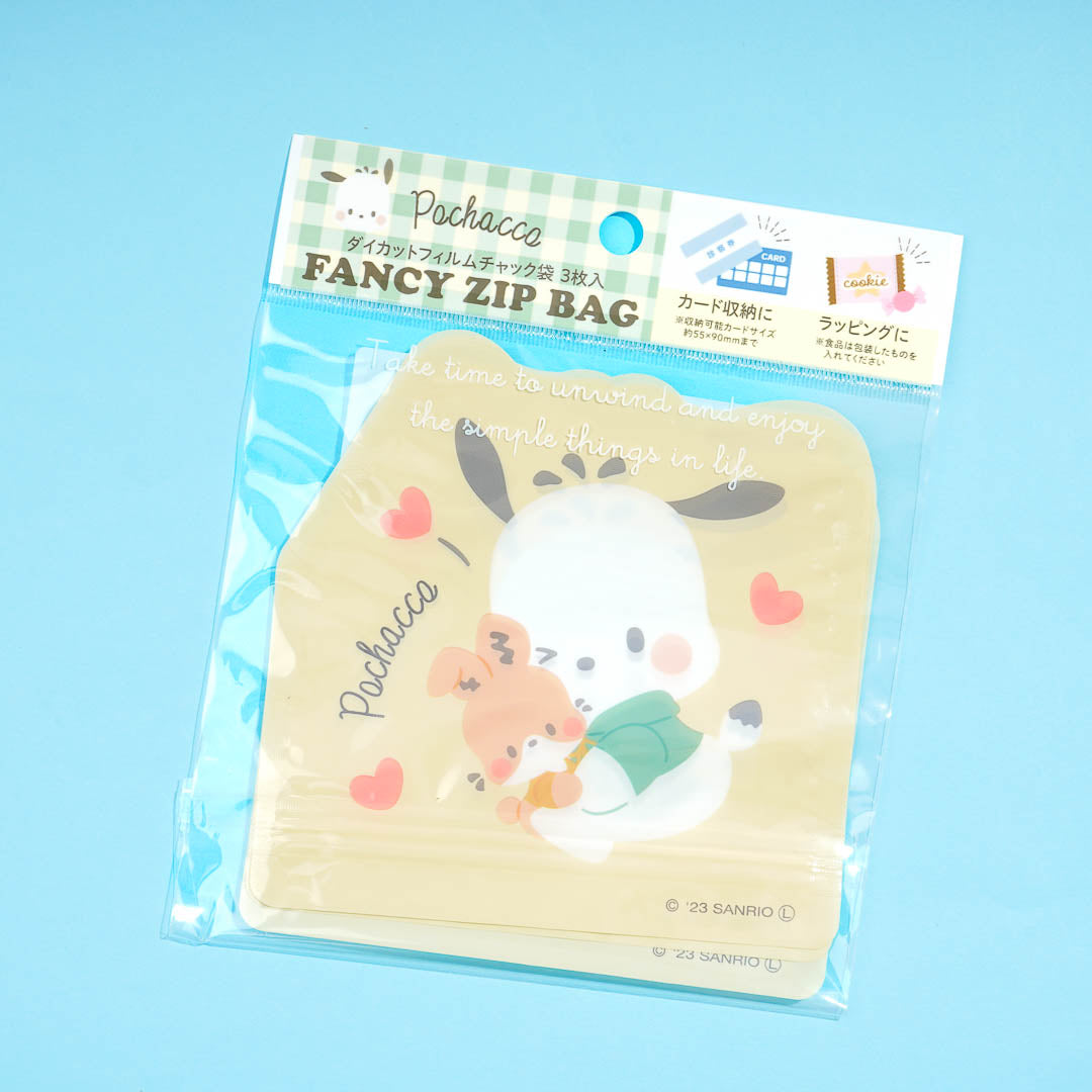 Pochacco Hug Zip Bag Set - 3 Pcs
