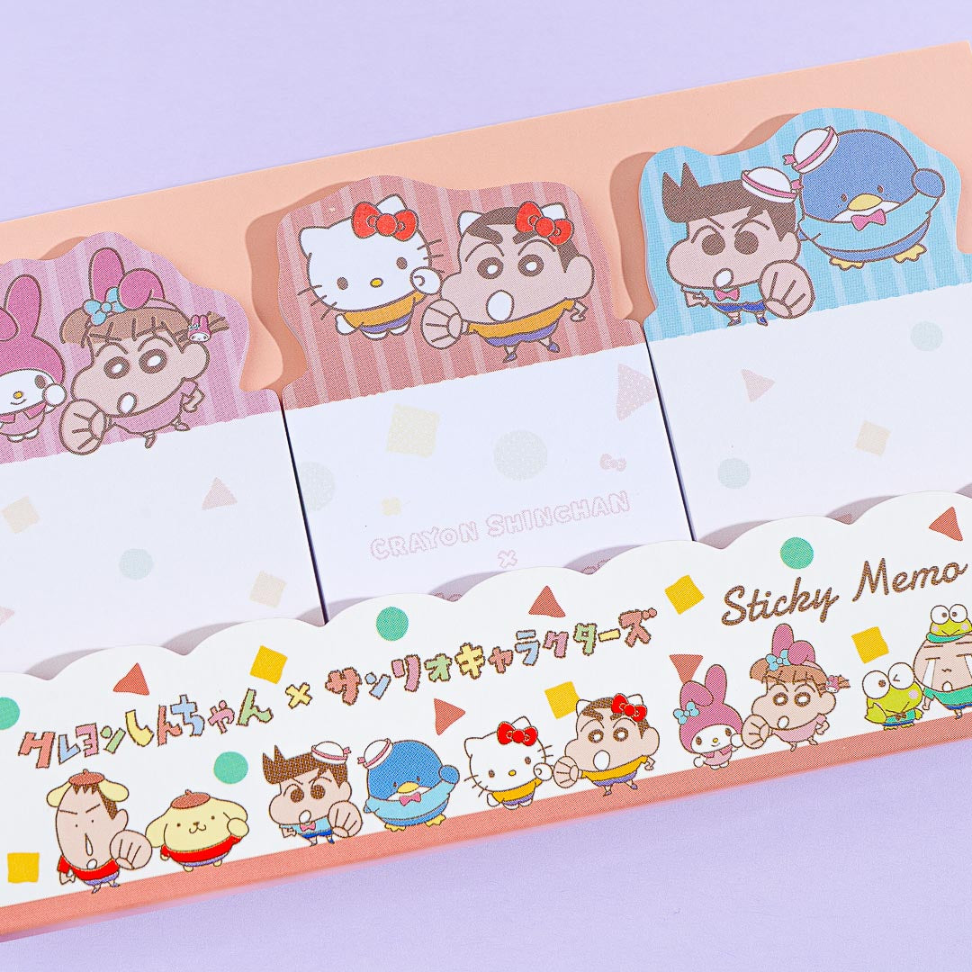 Sanrio Characters x Crayon Shin-Chan Sticky Notes Set