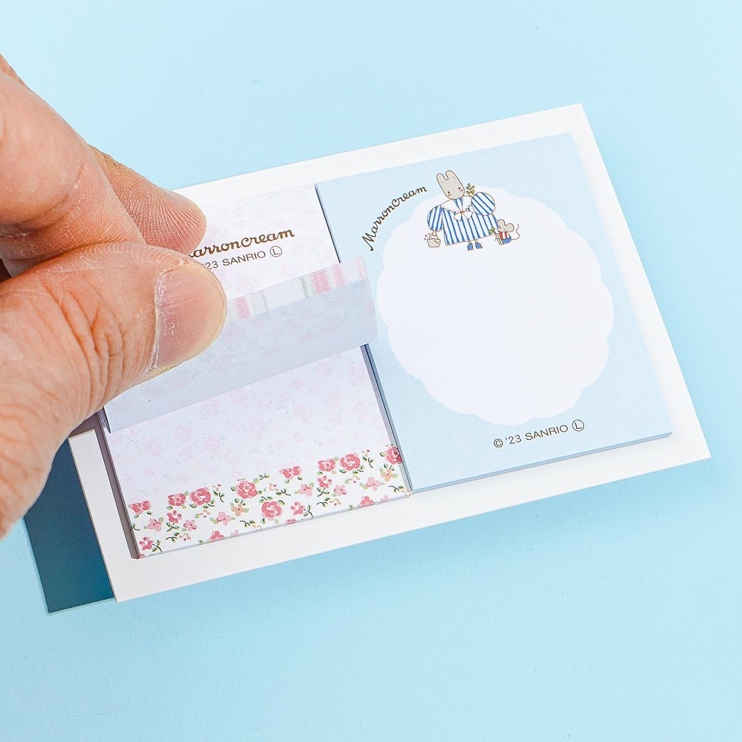 Marron Cream Sticky Notes With Case