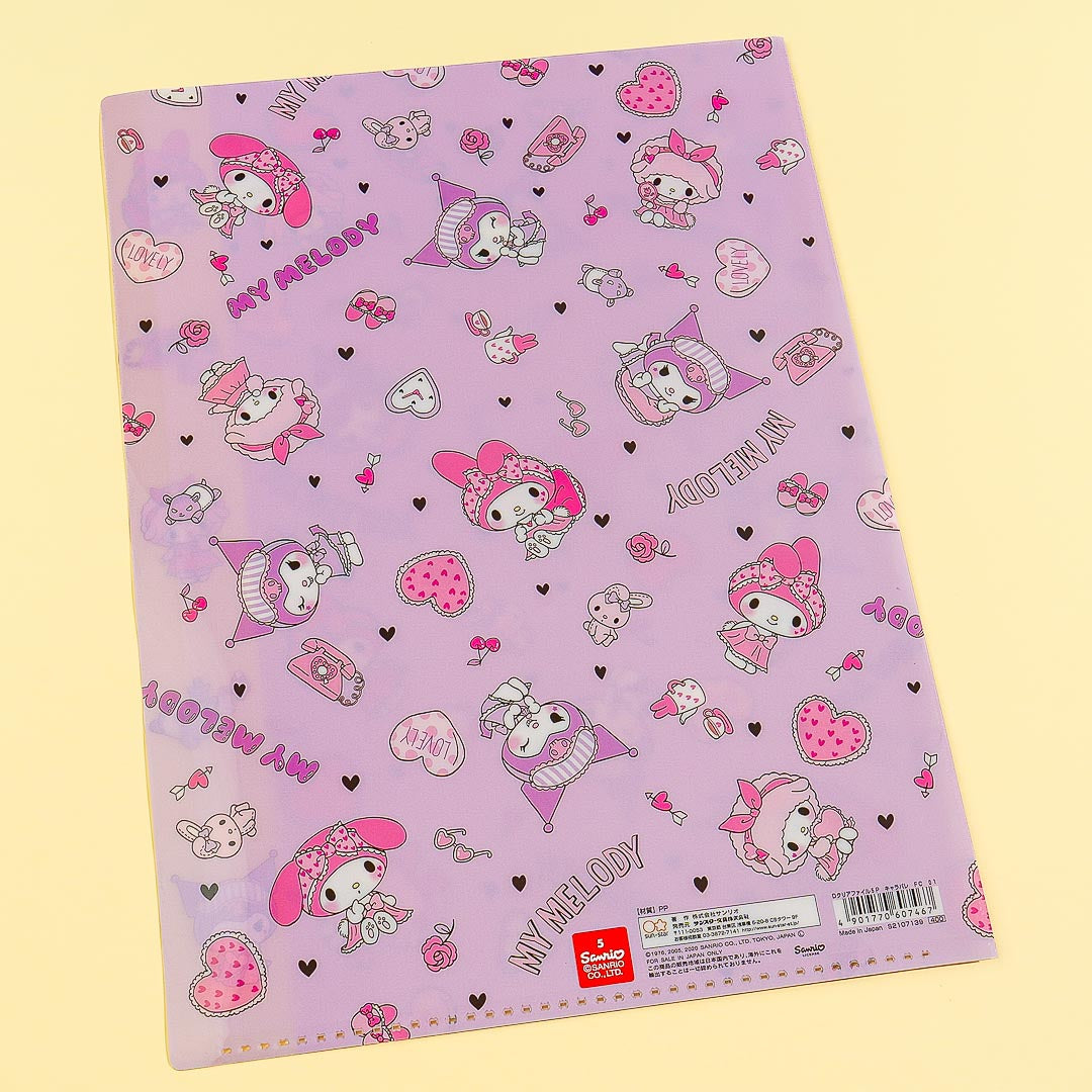 My Melody & Kuromi Heart Sleepover Multi-Slot A4 File Folder