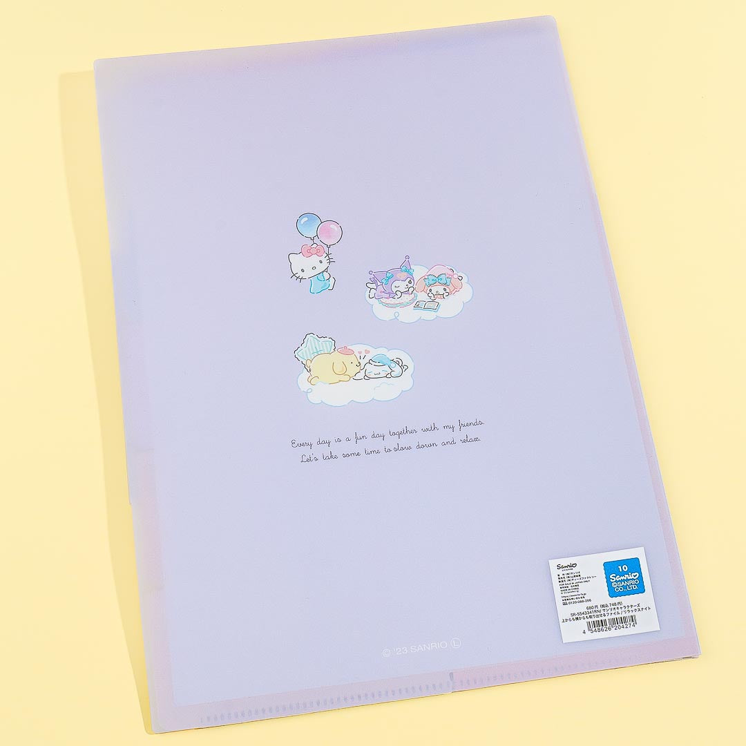 Sanrio Characters Relaxing Night Multi-Slot A4 File Folder