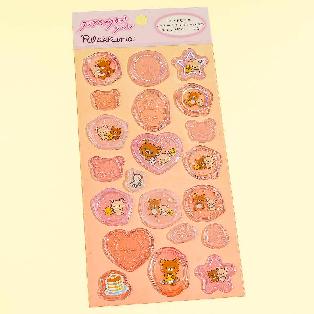 Rilakkuma & Friends Clear Character Cut Stickers