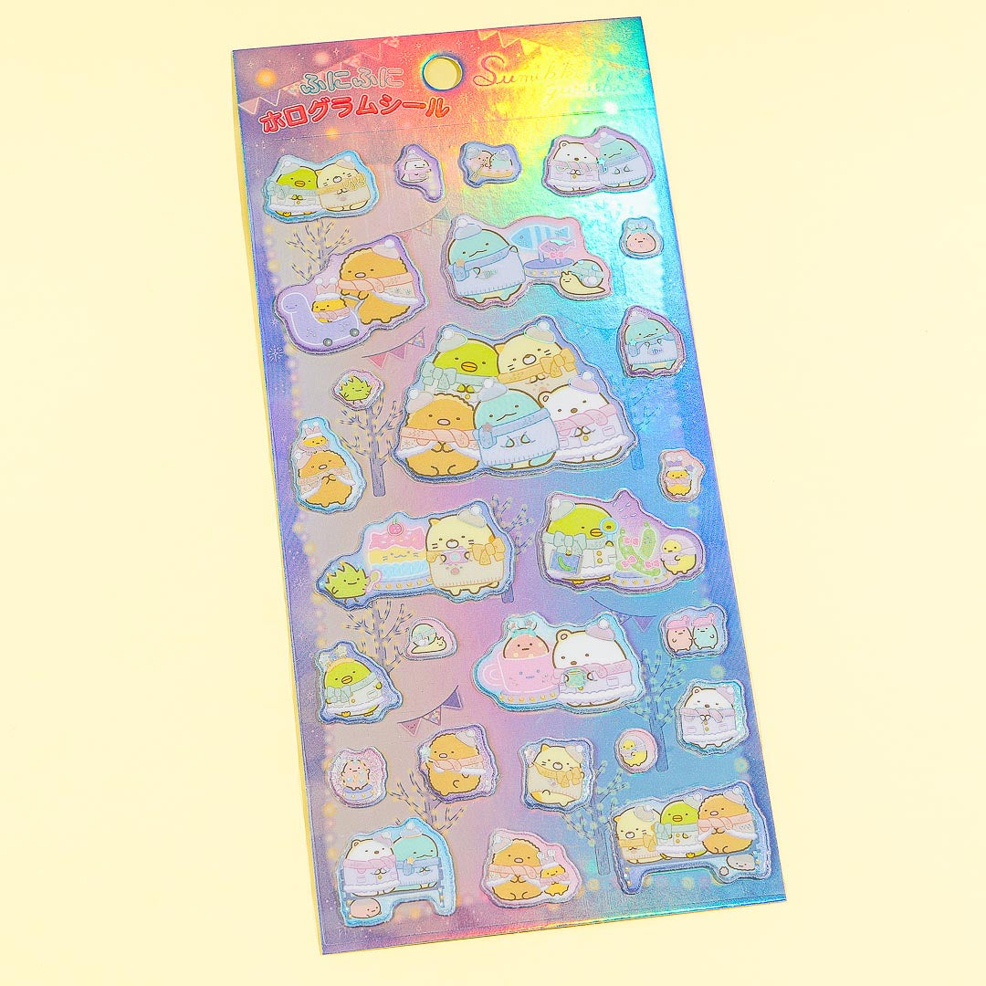 Sumikko Gurashi Funi Funi Hologram Stickers - A Sparkling Night With Tokage & Its Mother