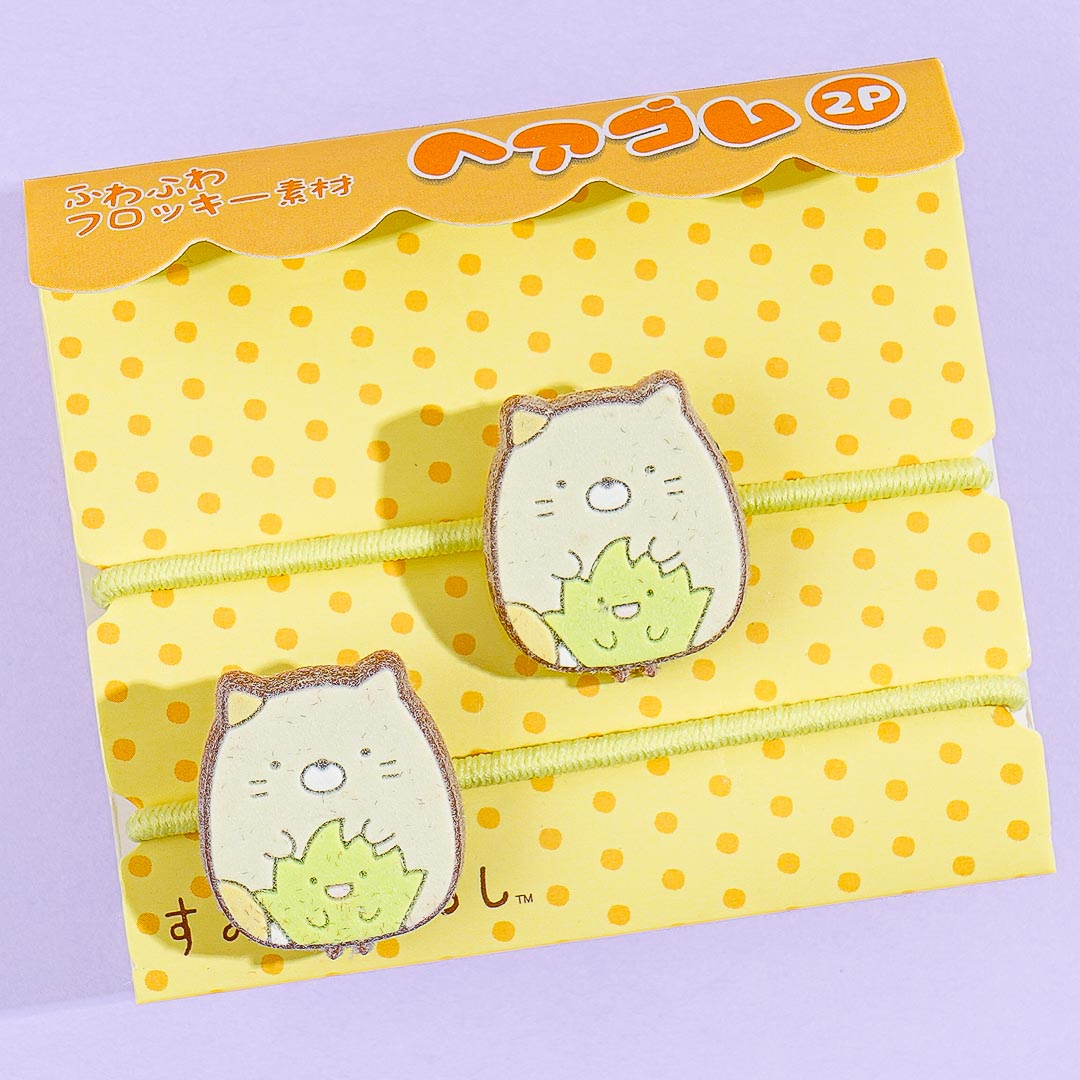 Sumikko Gurashi Flocky Hair Ties - Neko