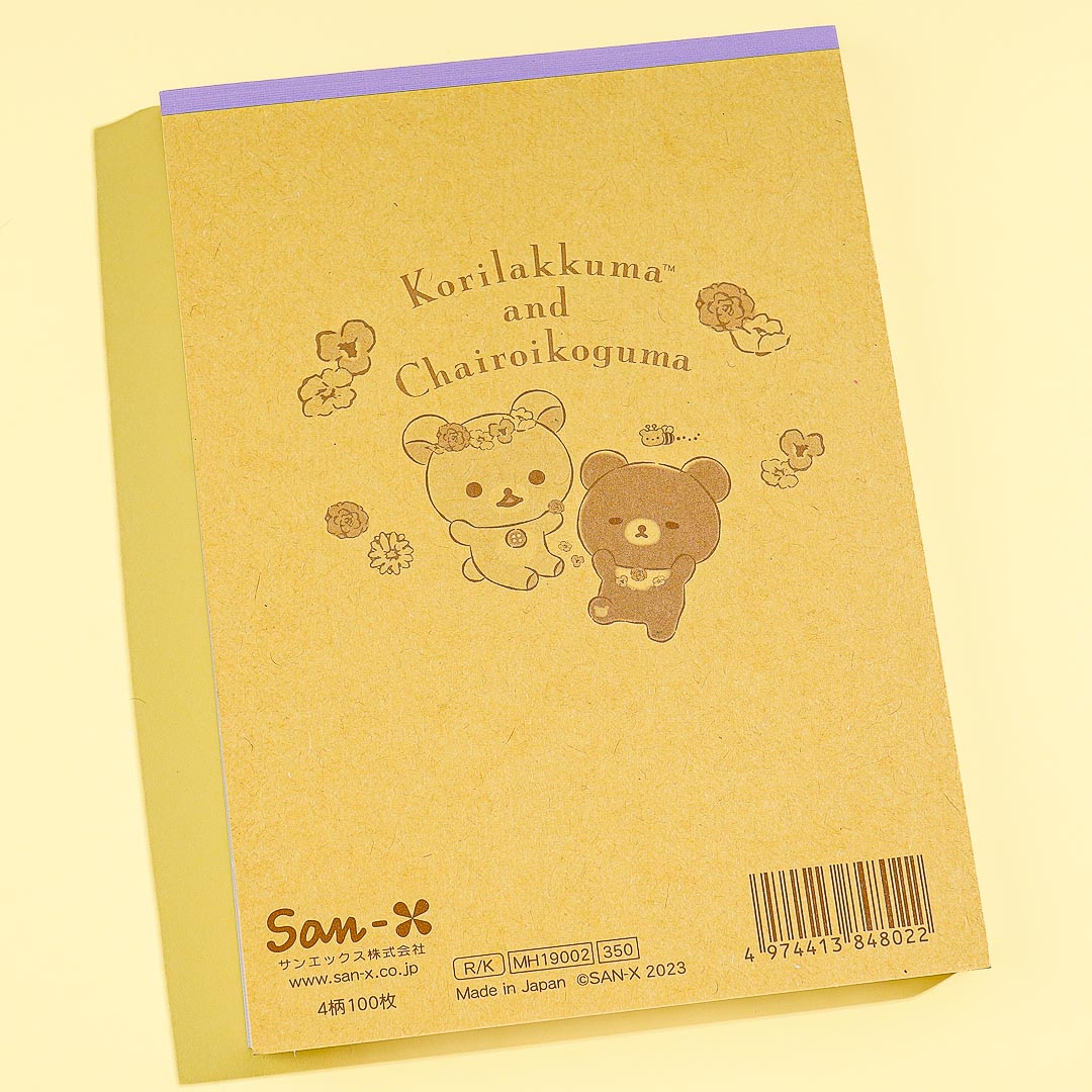 Korilakkuma & Chairoikoguma Korikogu Flower Tea Time Memo Pad