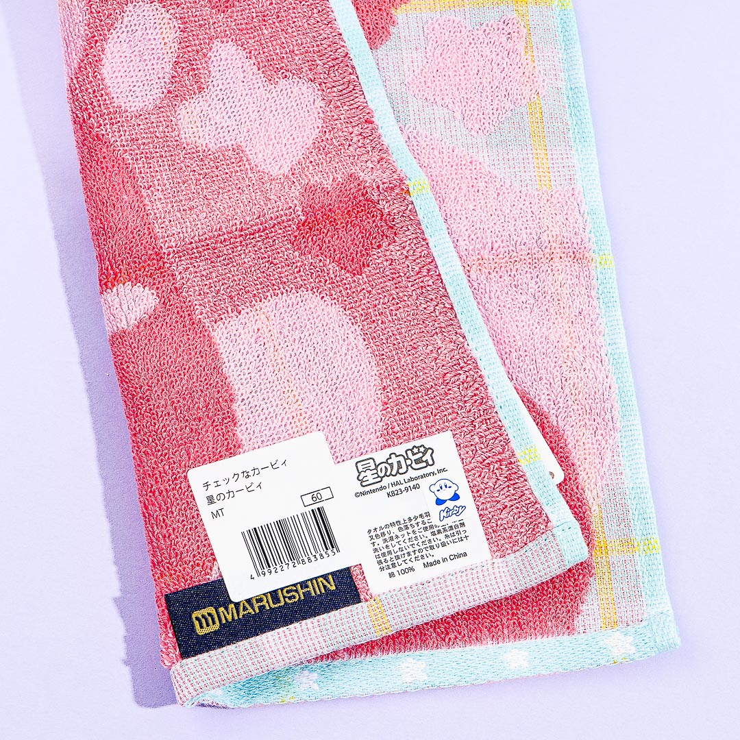 Kirby Of The Stars Checkered Mini Towel