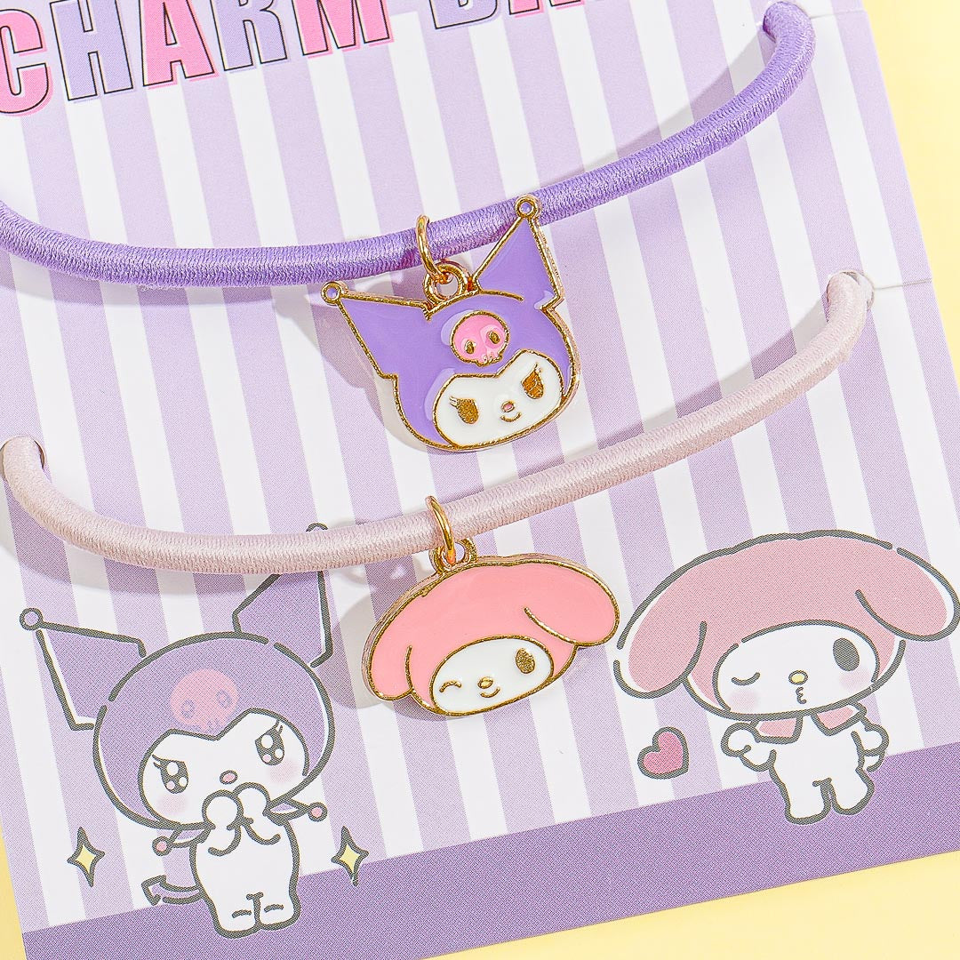 My Melody & Kuromi Charm Band Hair Tie Set