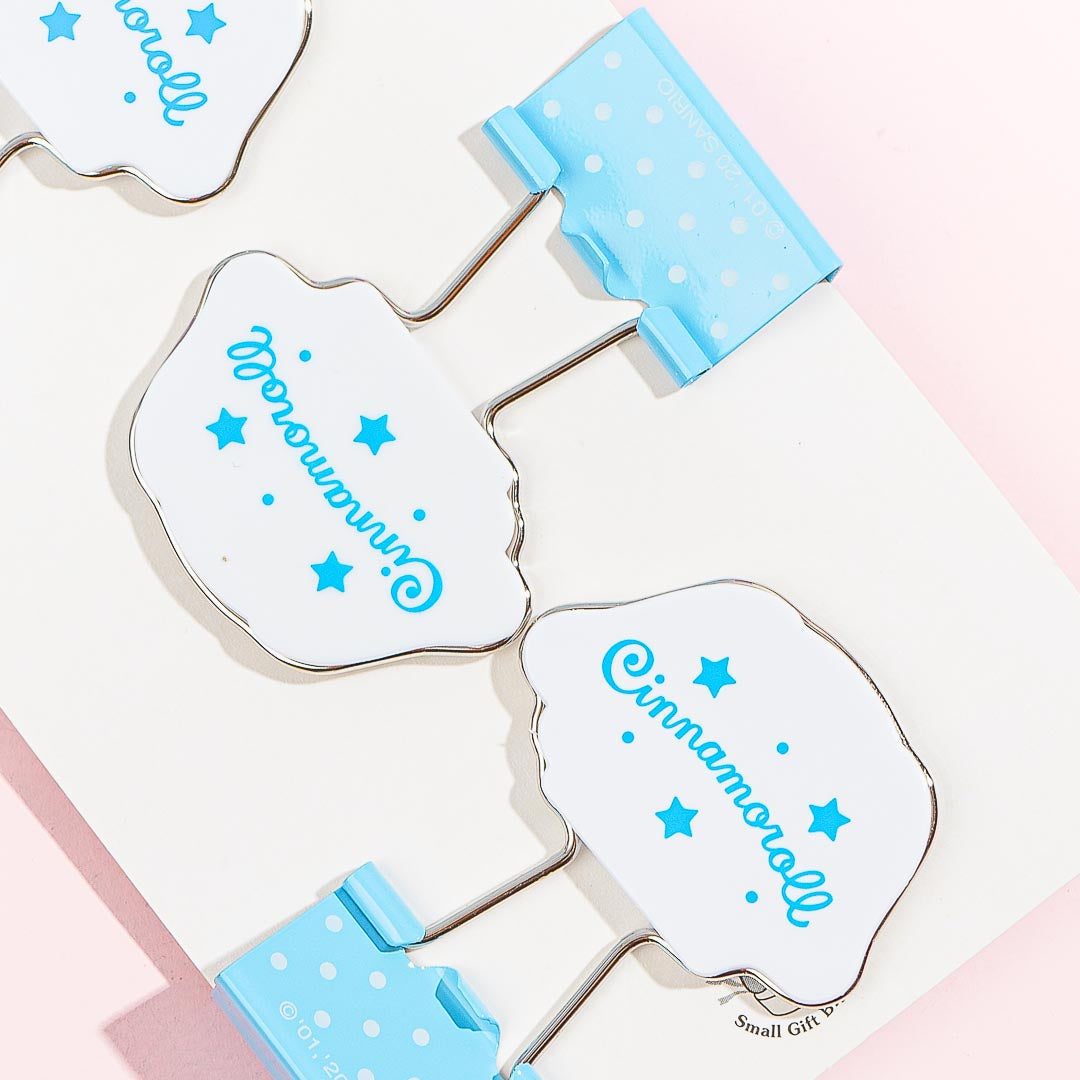 Cinnamoroll Polka Dot Binder Clip Set - 3pcs