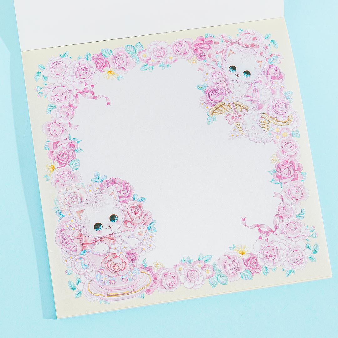 Amenomori Fumika Rose Garden Square Memo Pad