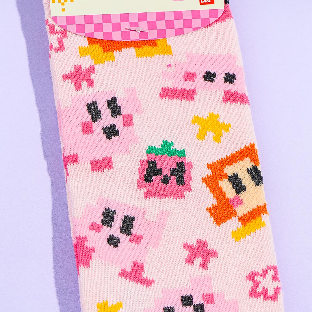Pixel Kirby Characters x Makoto Ozu Jacquard Socks