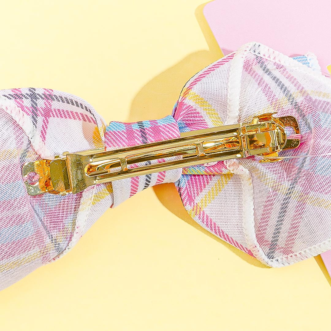 Hello Kitty 50th Anniversary Tartan Hair Barrette