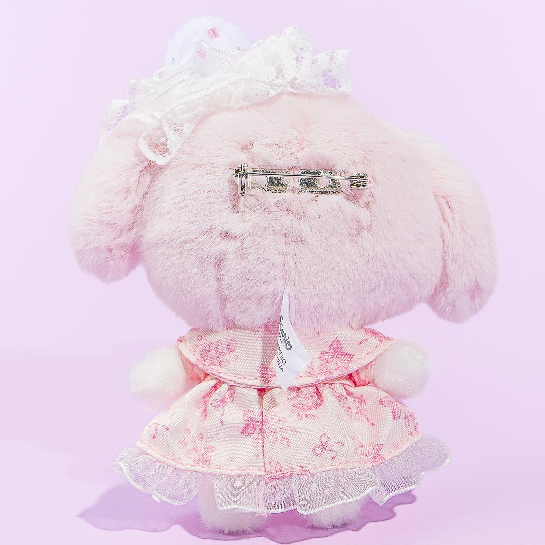 My Melody White Strawberry Tea Time Plushie Brooch