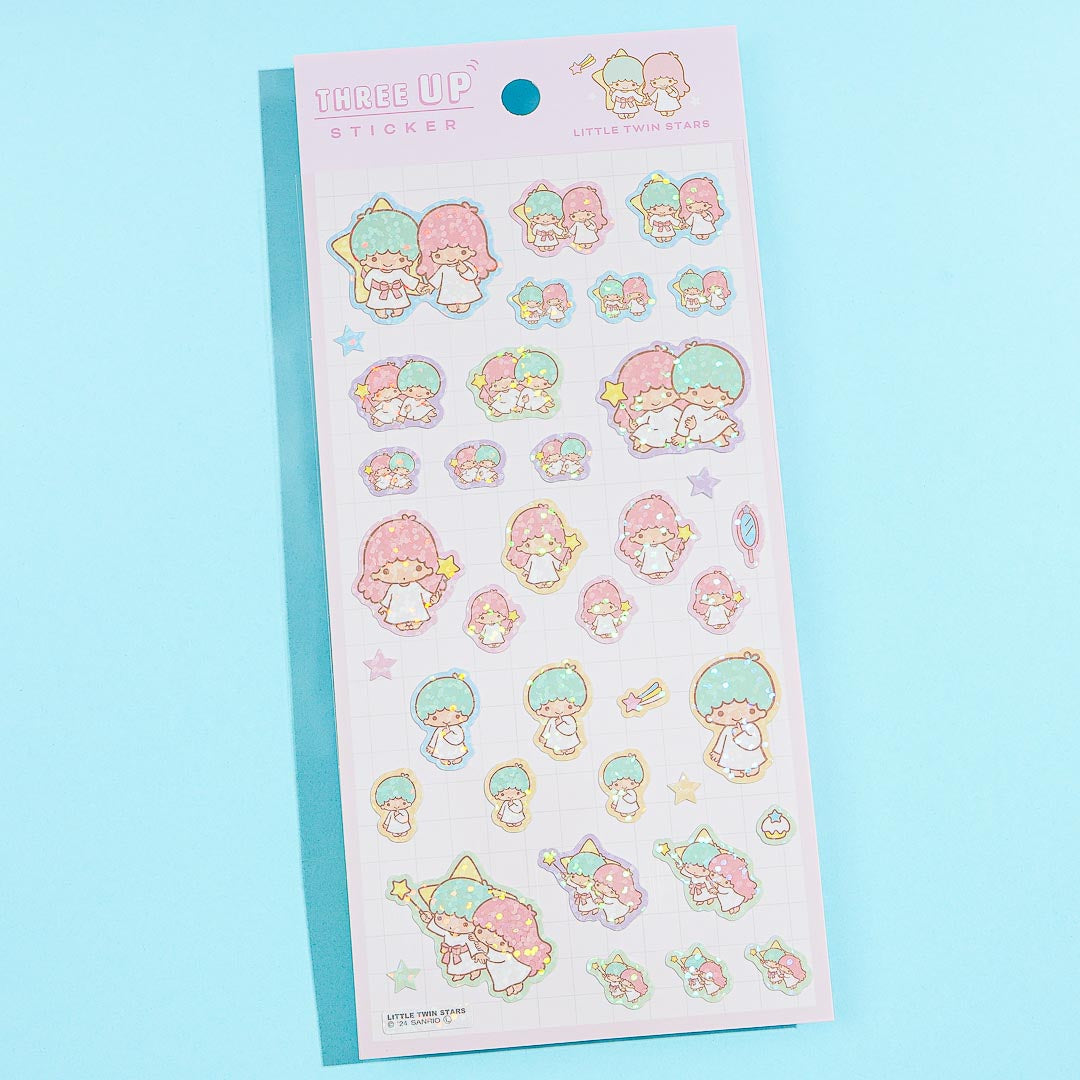 Little Twin Stars Three-Up Sparkling Sticker Sheet