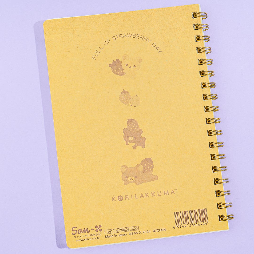 Rilakkuma Full of Strawberry Day Ring Notebook
