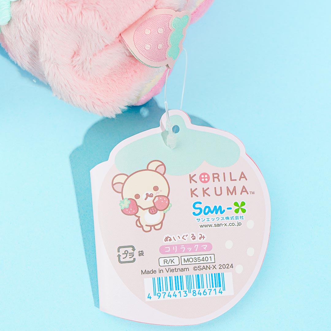 Korilakkuma Full of Strawberry Day Plushie - Strawberry Bear / Medium