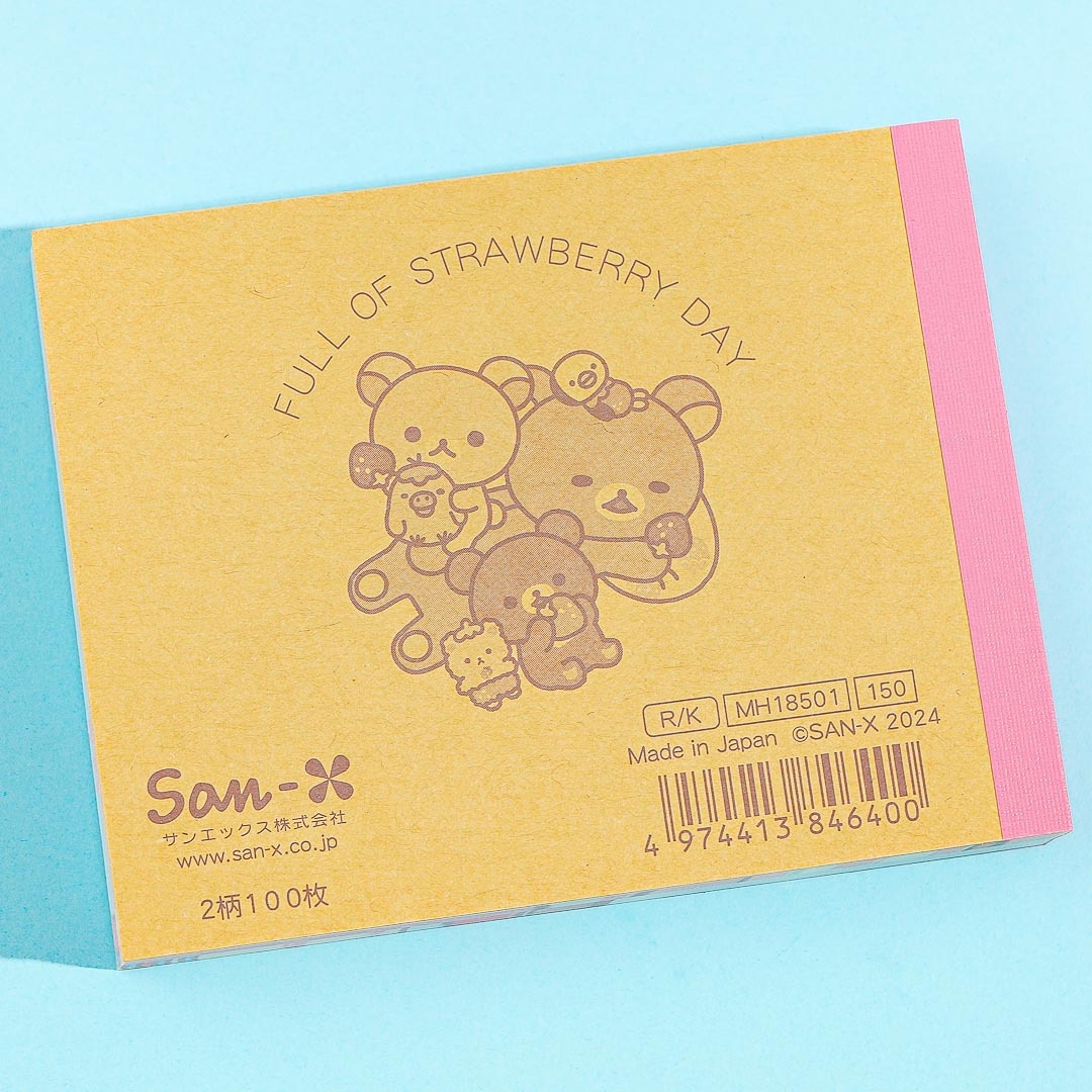 Korilakkuma Full of Strawberry Day Memo Pad - Picnic