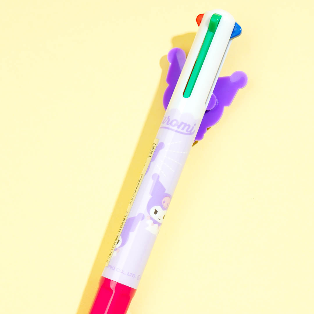 Kuromi Rubber Charm 4-Color Ballpen