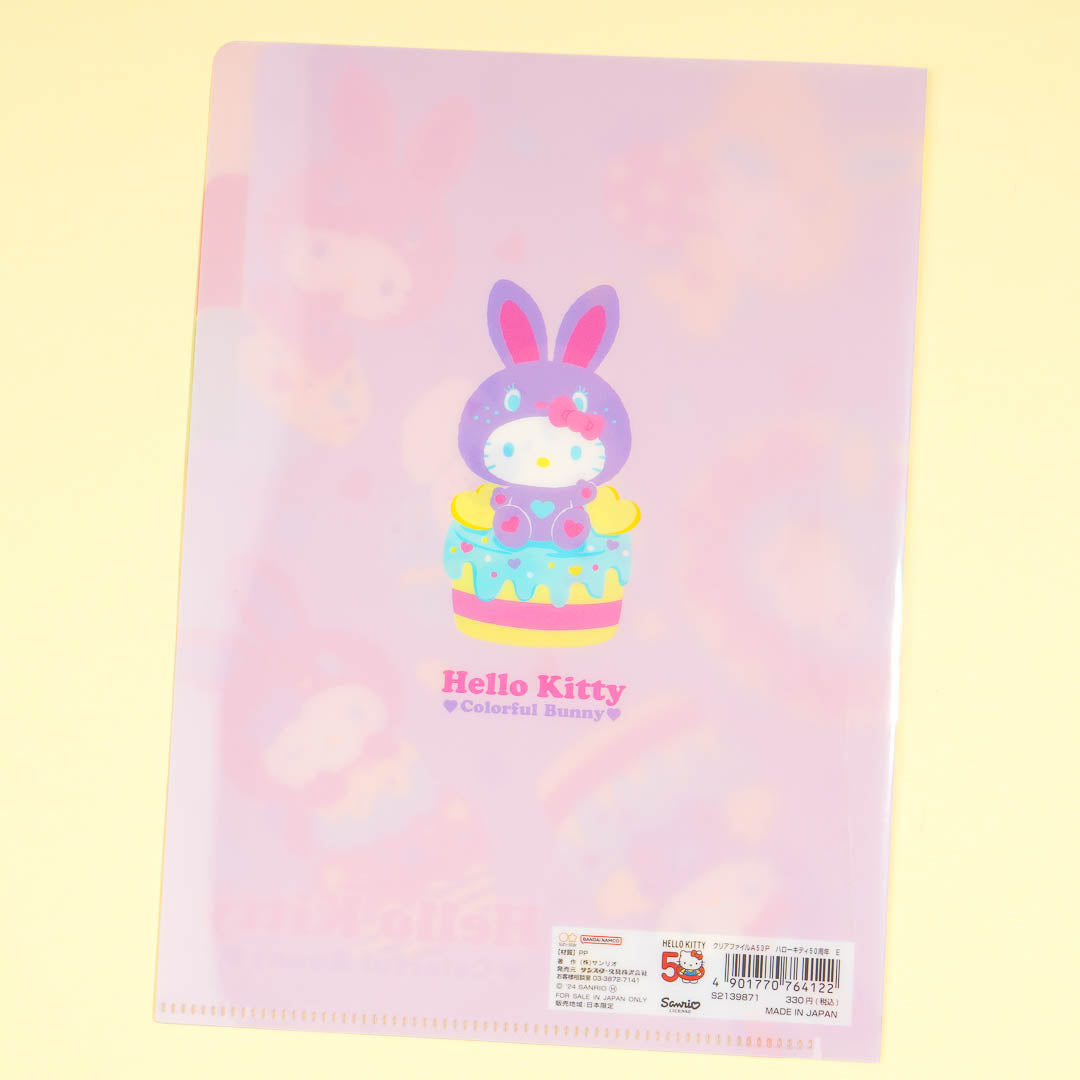Hello Kitty Colorful Bunny Multi-Slot A5 File Folder