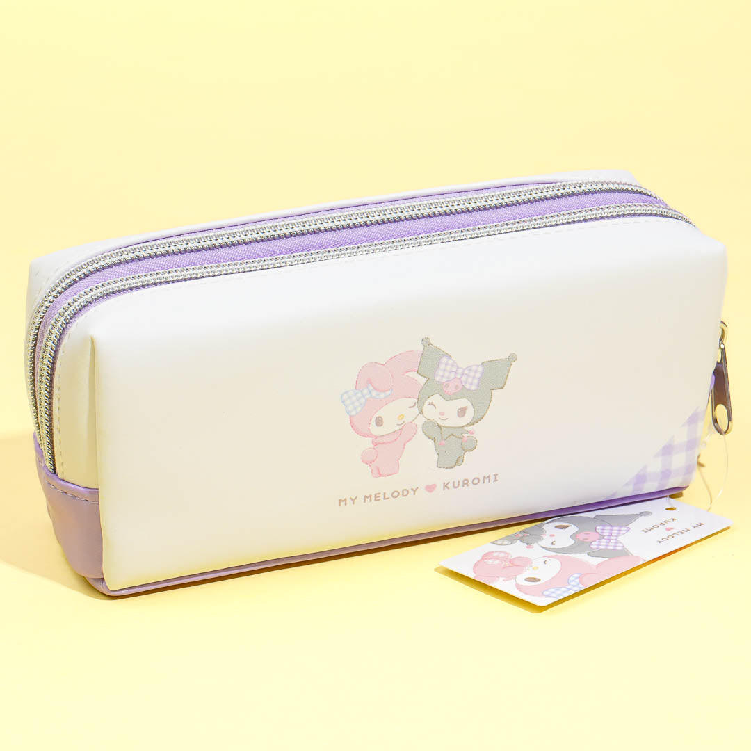My Melody & Kuromi Babies Twin-Zipper Pen Case