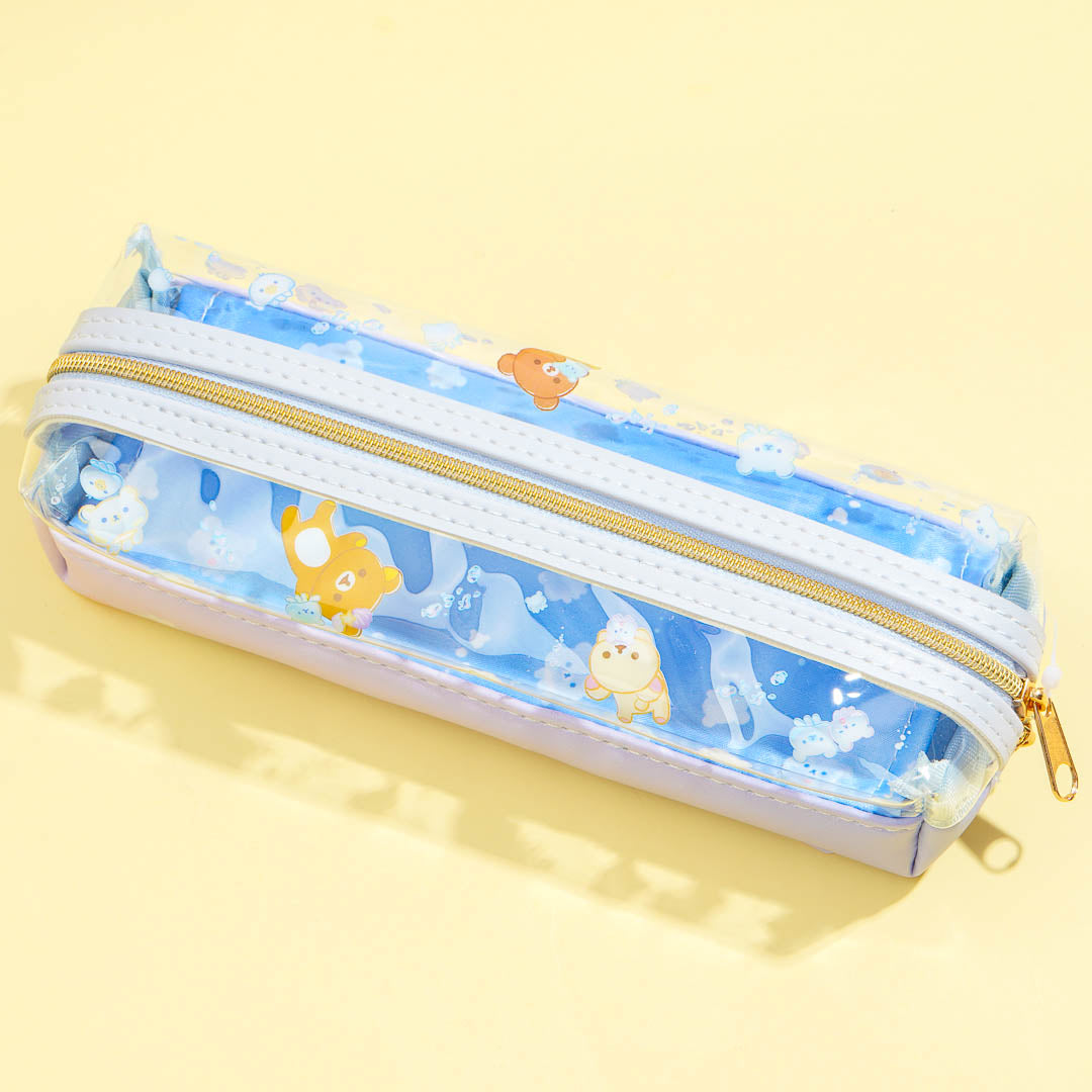 Rilakkuma Ocean Relaxed Mood Double-Sided Pencil Case