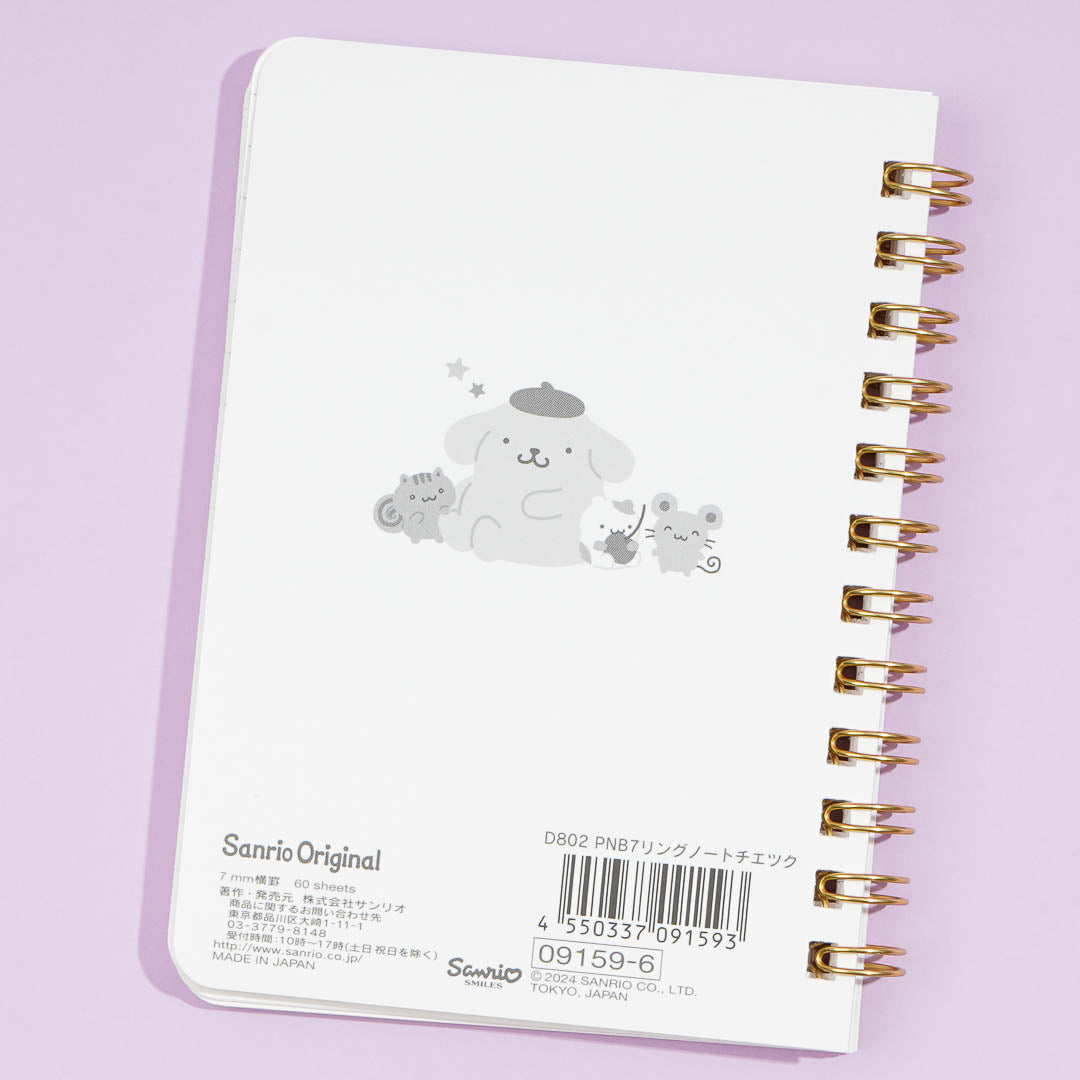 Pompompurin Pudding B7 Ring Notebook