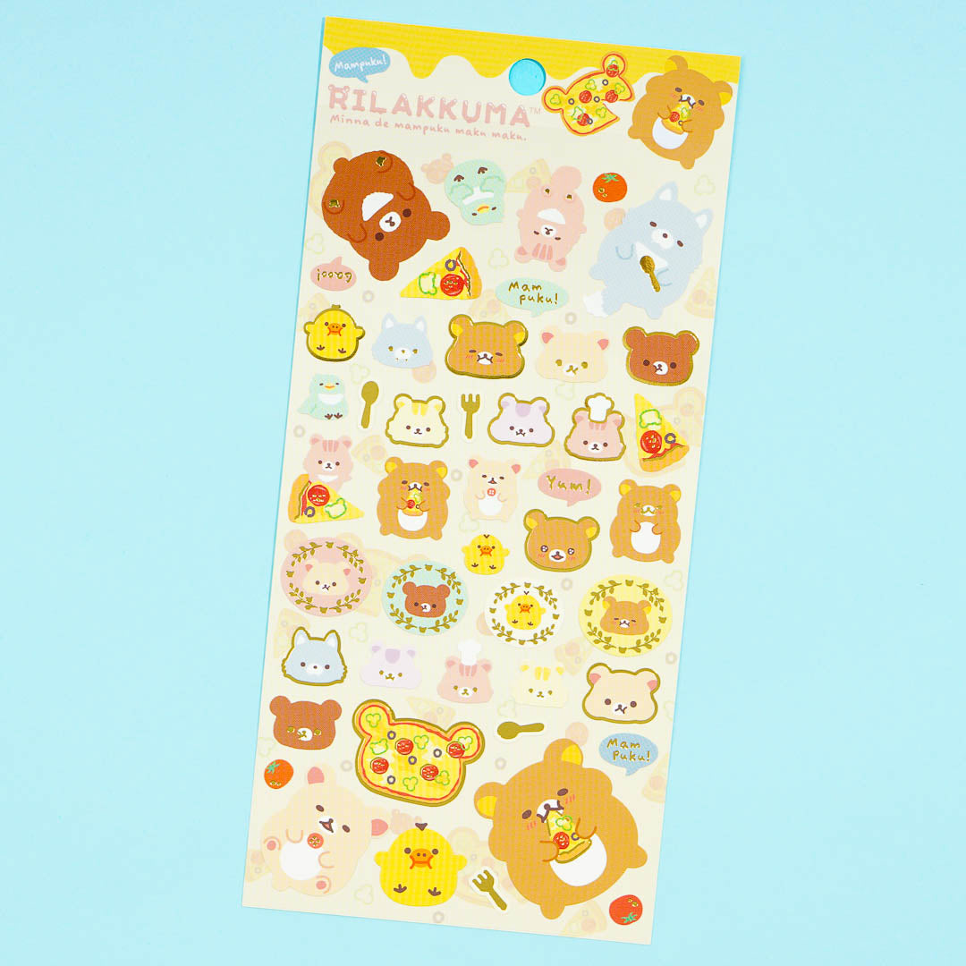 Rilakkuma Minna Pizza Chubby Stickers