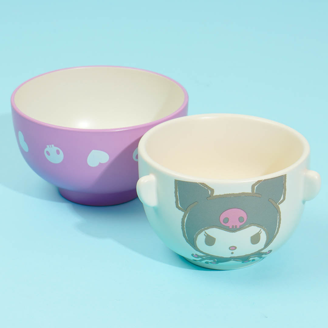 Kuromi Watercolor Rice & Soup Bowl Set