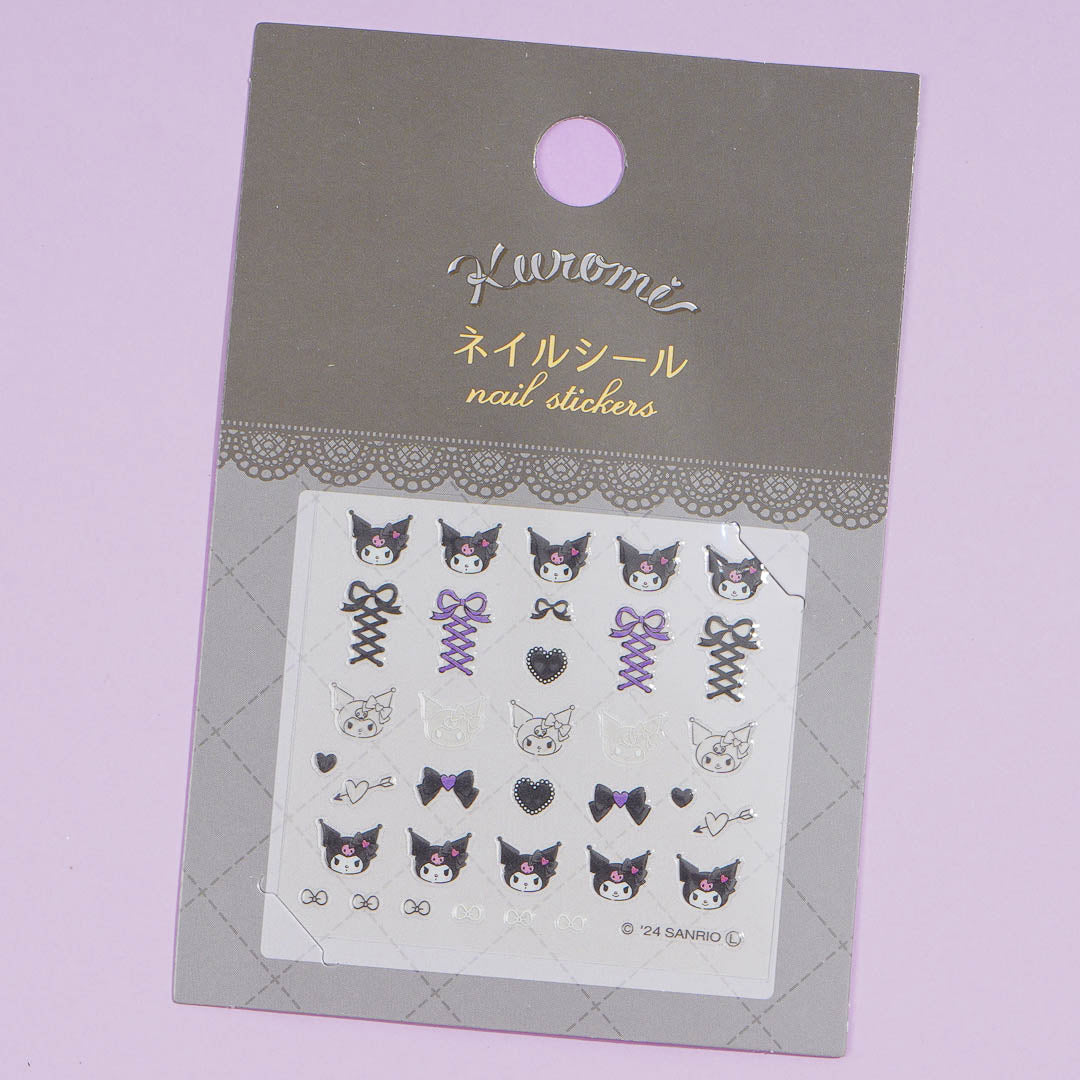 Kuromi Ribbony Nail Stickers
