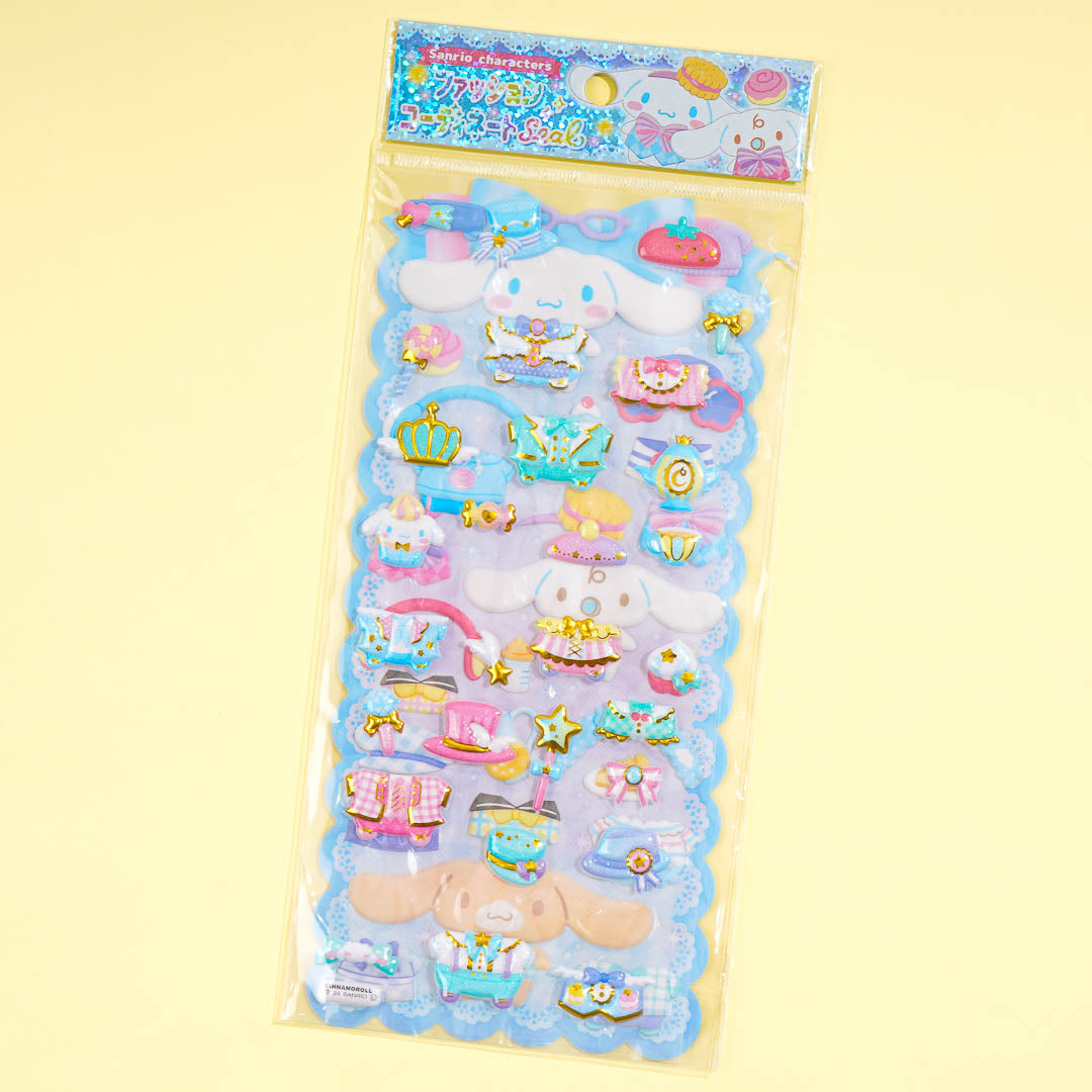Cinnamoroll & Milk Dress-Up Puffy Stickers