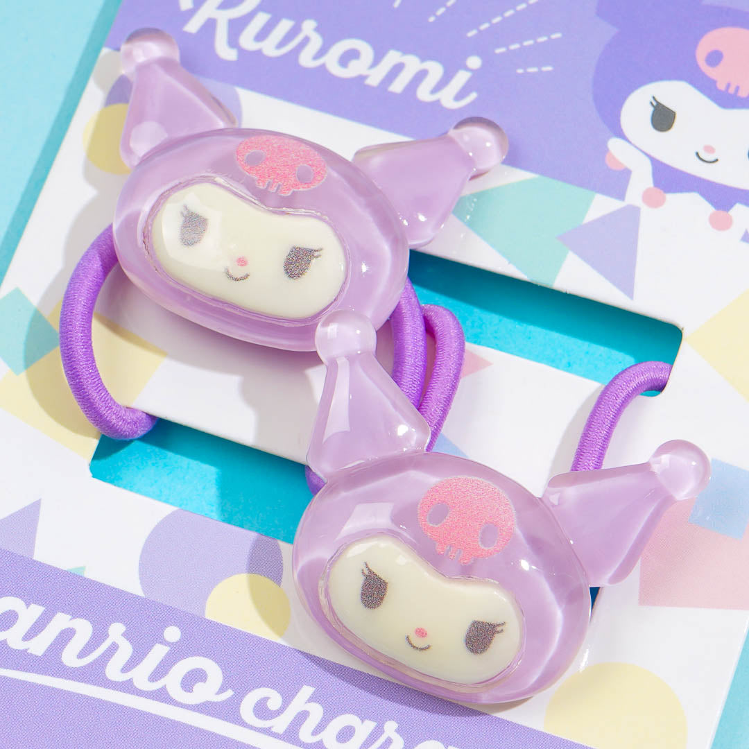 Kuromi Clear Charm Hair Tie Set
