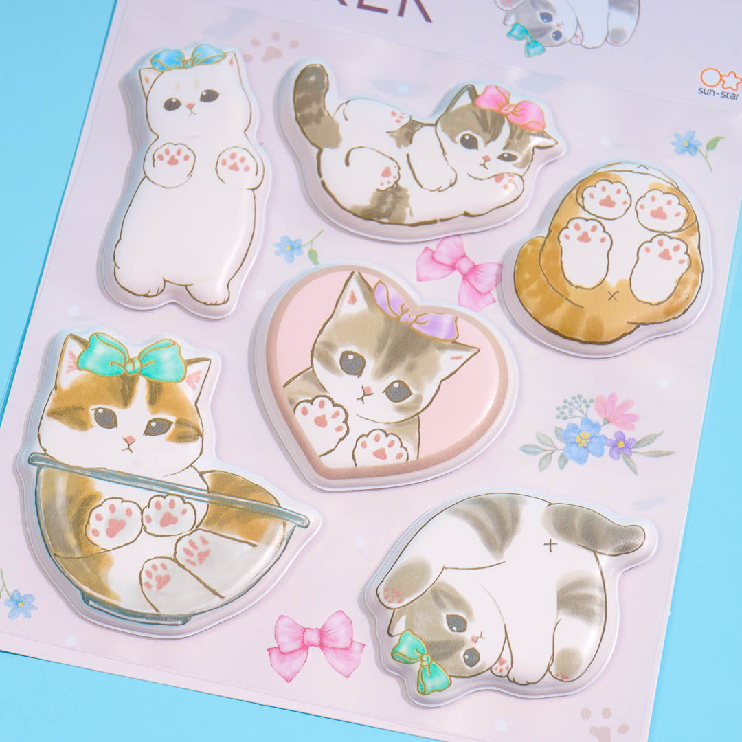 Mofusand Ribbon Kitty Puffy Stickers