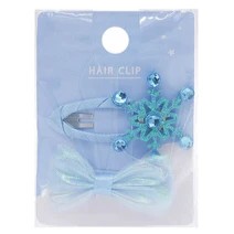 Snowflake Hair Clip & Bow Set