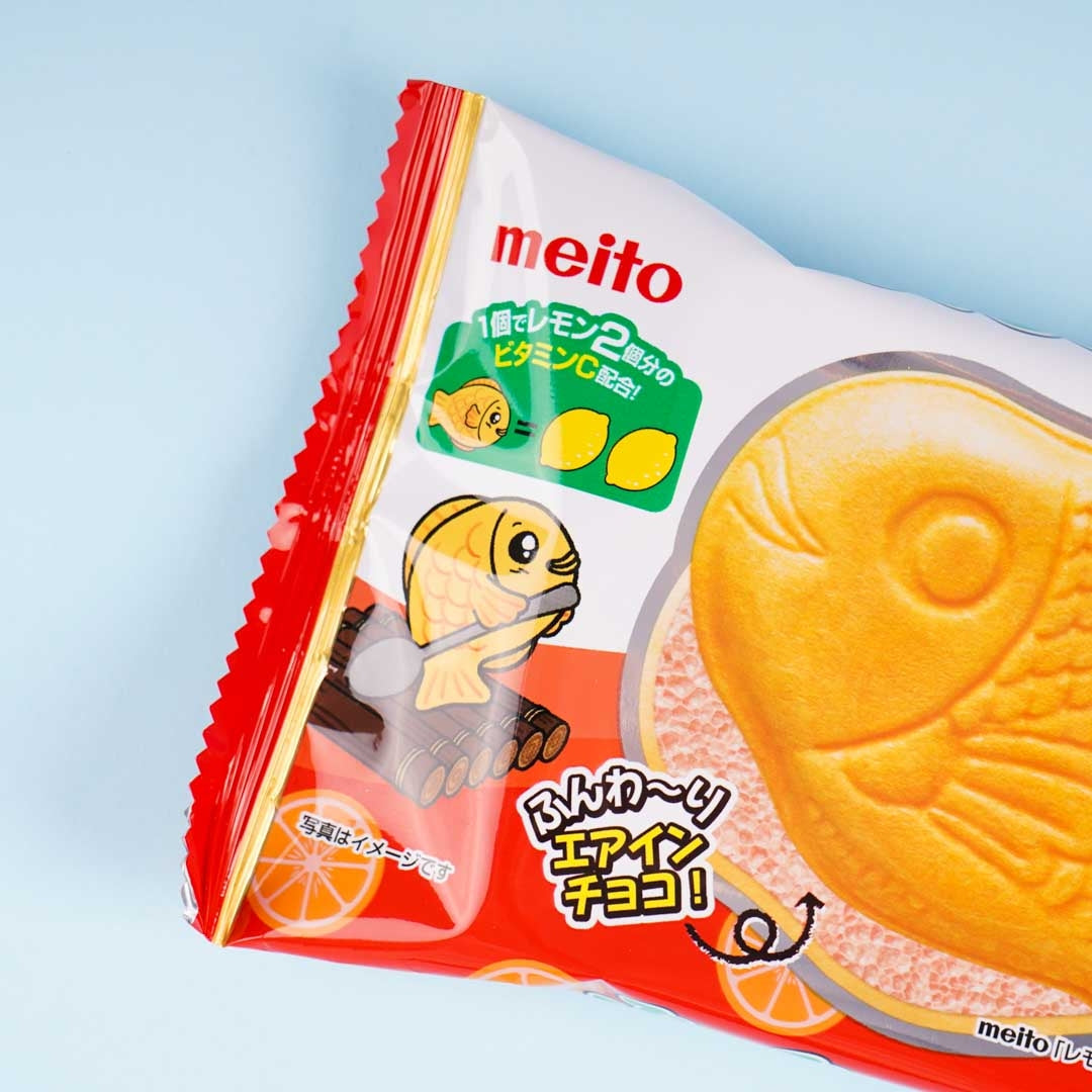 Meito Puku Puku Tai Fish Shaped Wafer - Lemon Tea
