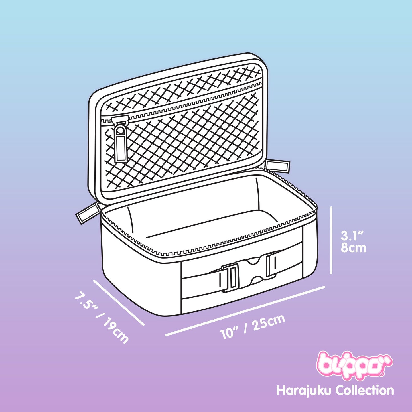 Blippo Harajuku Square Lunch Box