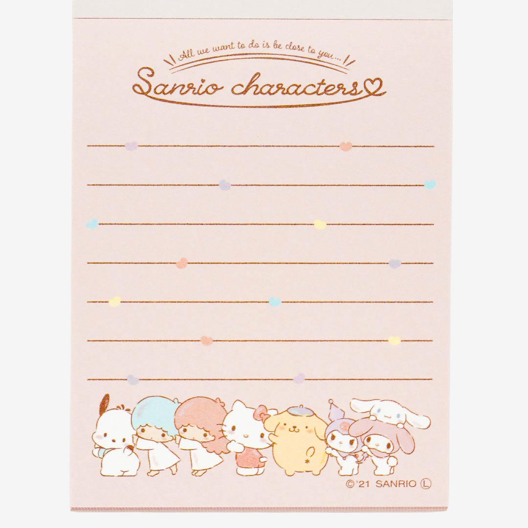 Sanrio Characters Best Buddies Mini Memo Pad