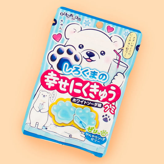 Happy Nikukyu Polar Bear Paw Gummies - White Soda