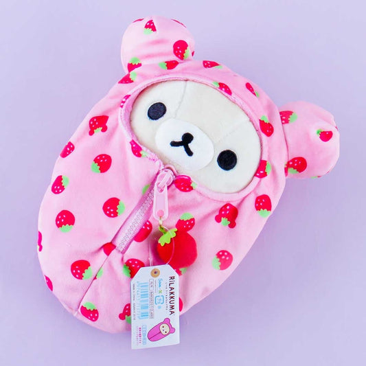 Korilakkuma Strawberry Sleepover Plushie - Medium