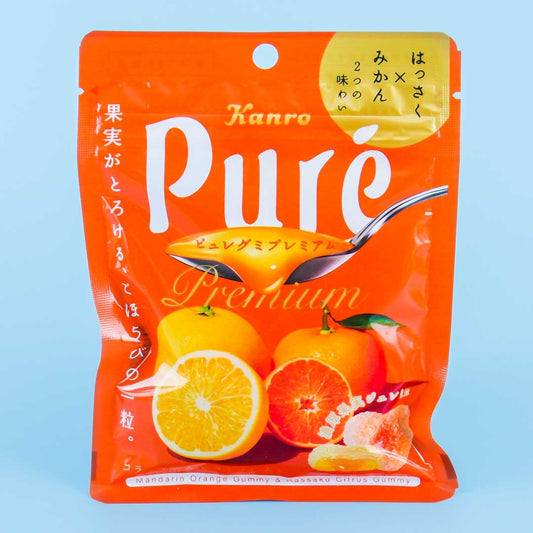 Kanro Pure Gummy - Mandarin Orange & Hassaku Citrus