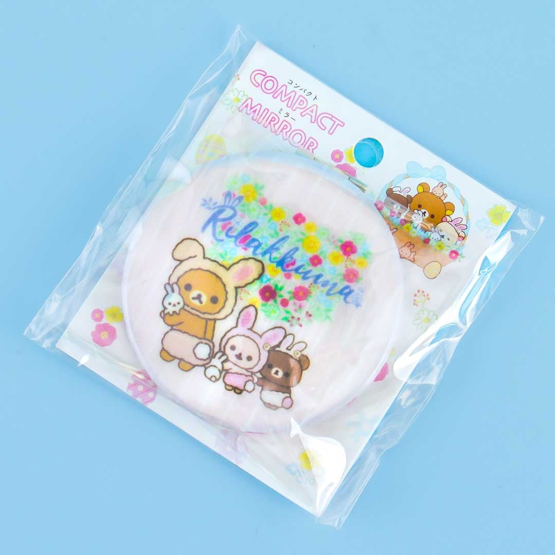 Rilakkuma With Rabbits In The Flower Forest Compact Mirror
