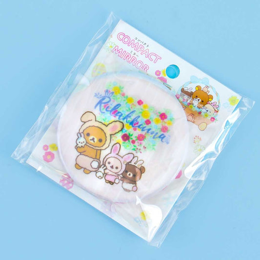 Rilakkuma With Rabbits In The Flower Forest Compact Mirror