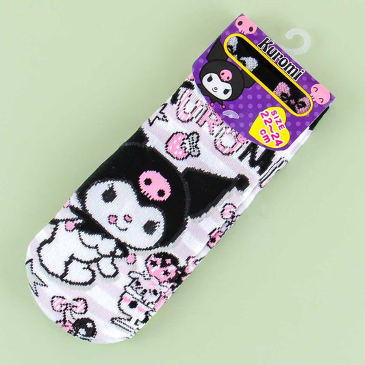 Kuromi Dessert Striped Cotton Socks