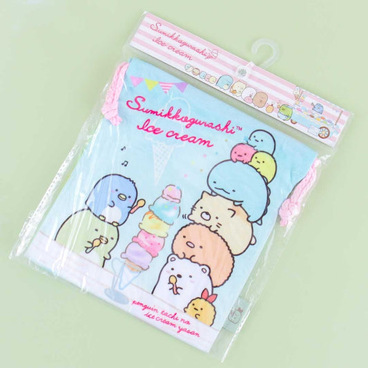 Sumikko Gurashi Ice Cream Time Drawstring Bag