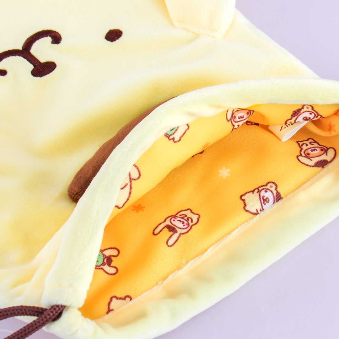 Pompompurin Fluffy Drawstring Bag